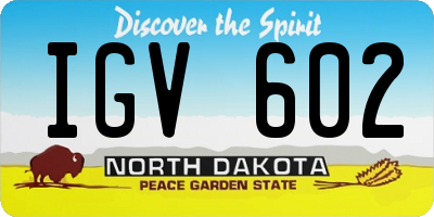 ND license plate IGV602