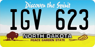 ND license plate IGV623