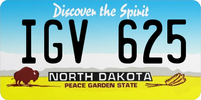 ND license plate IGV625