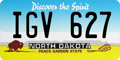 ND license plate IGV627