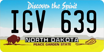 ND license plate IGV639