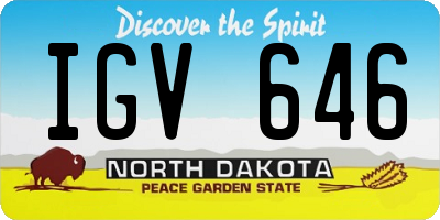 ND license plate IGV646