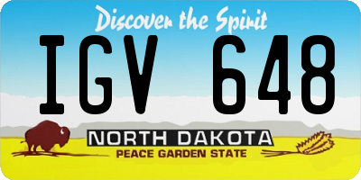 ND license plate IGV648