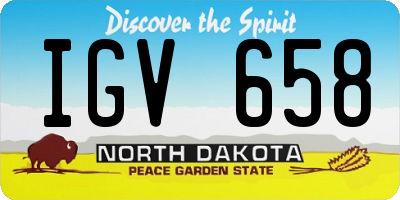 ND license plate IGV658