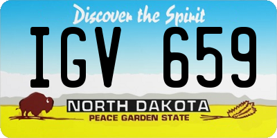 ND license plate IGV659