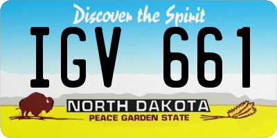 ND license plate IGV661