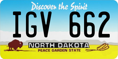 ND license plate IGV662