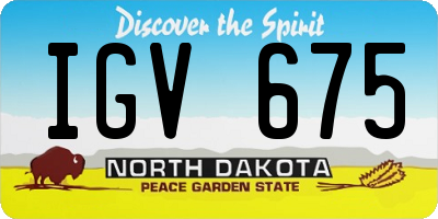 ND license plate IGV675