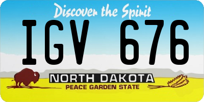 ND license plate IGV676