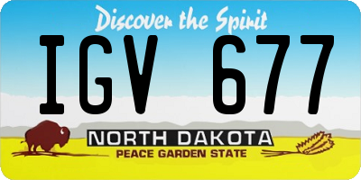 ND license plate IGV677