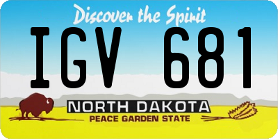 ND license plate IGV681