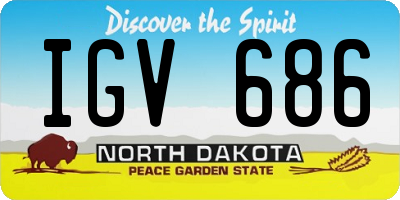 ND license plate IGV686