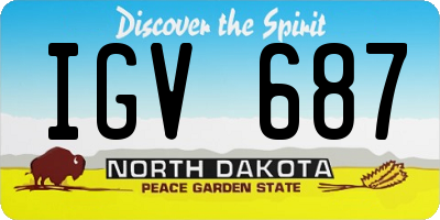 ND license plate IGV687