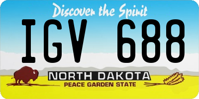 ND license plate IGV688