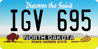 ND license plate IGV695
