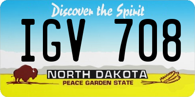 ND license plate IGV708