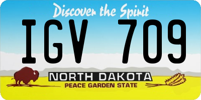 ND license plate IGV709