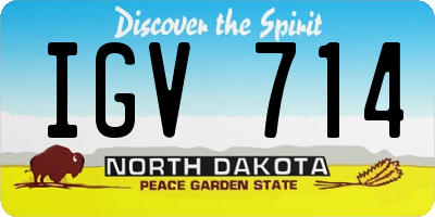 ND license plate IGV714