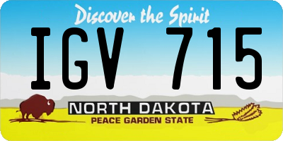 ND license plate IGV715