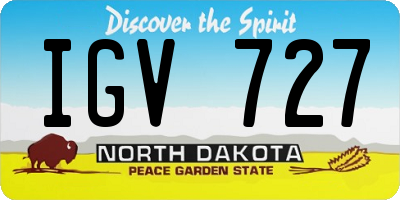 ND license plate IGV727