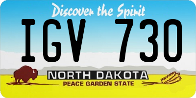 ND license plate IGV730