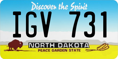 ND license plate IGV731