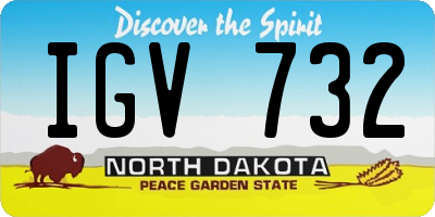 ND license plate IGV732