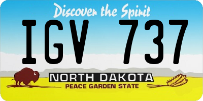 ND license plate IGV737