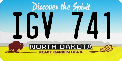 ND license plate IGV741