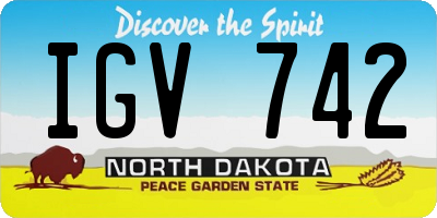 ND license plate IGV742