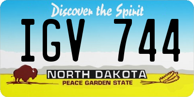 ND license plate IGV744