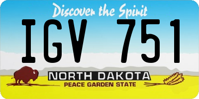 ND license plate IGV751