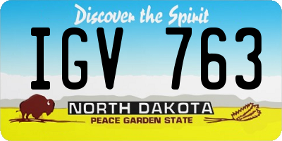 ND license plate IGV763