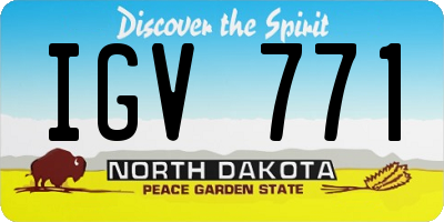ND license plate IGV771