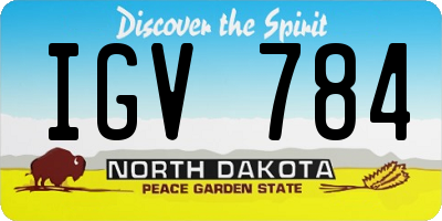 ND license plate IGV784