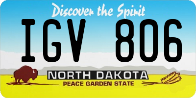 ND license plate IGV806