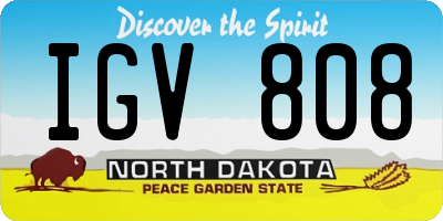 ND license plate IGV808
