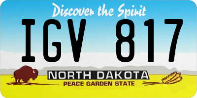 ND license plate IGV817
