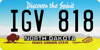 ND license plate IGV818