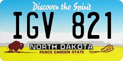 ND license plate IGV821