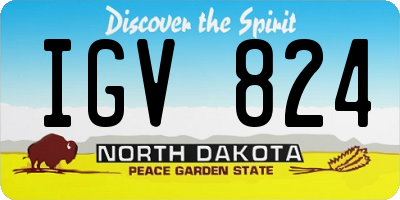 ND license plate IGV824