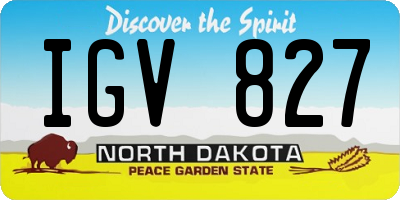 ND license plate IGV827