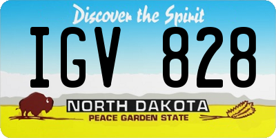 ND license plate IGV828