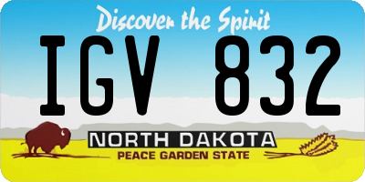 ND license plate IGV832