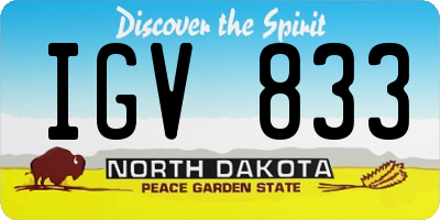 ND license plate IGV833