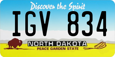 ND license plate IGV834