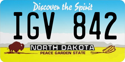ND license plate IGV842