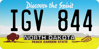 ND license plate IGV844