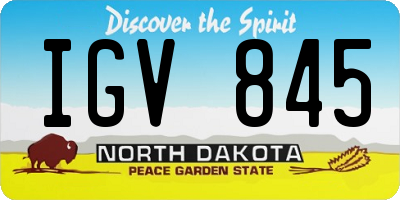 ND license plate IGV845