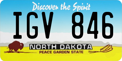 ND license plate IGV846